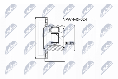 Joint Kit, drive shaft NTY NPW-MS-024