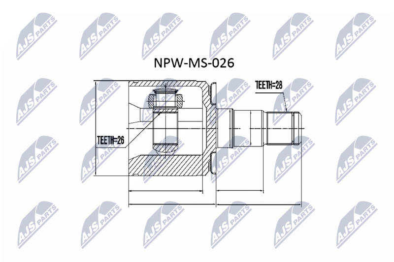 NTY NPW-MS-026 Joint Kit, drive shaft