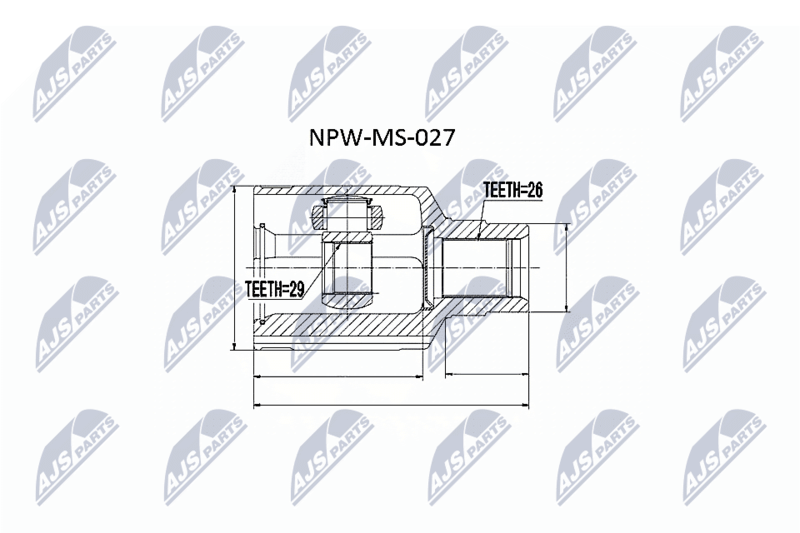 NTY NPW-MS-027 Joint Kit, drive shaft