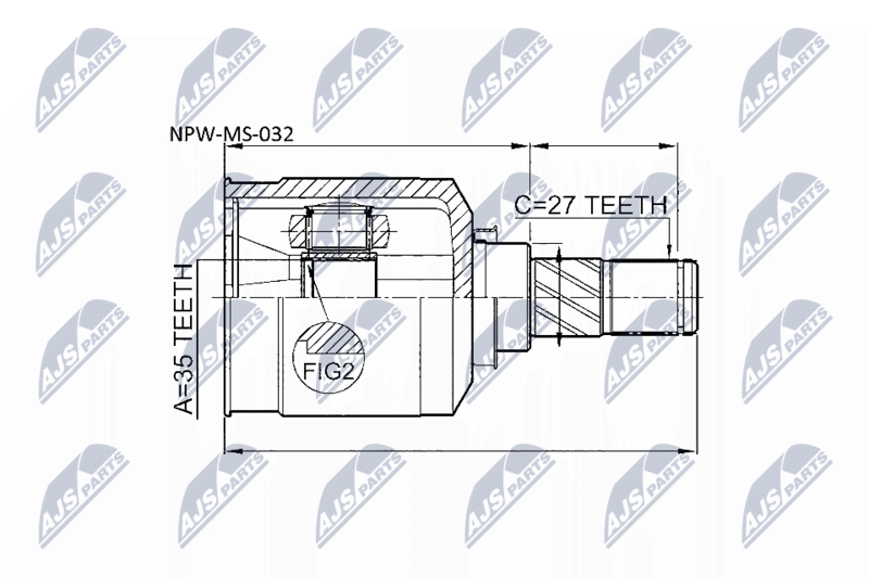NTY NPW-MS-032 Joint Kit, drive shaft
