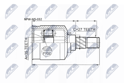Joint Kit, drive shaft NTY NPW-MS-032