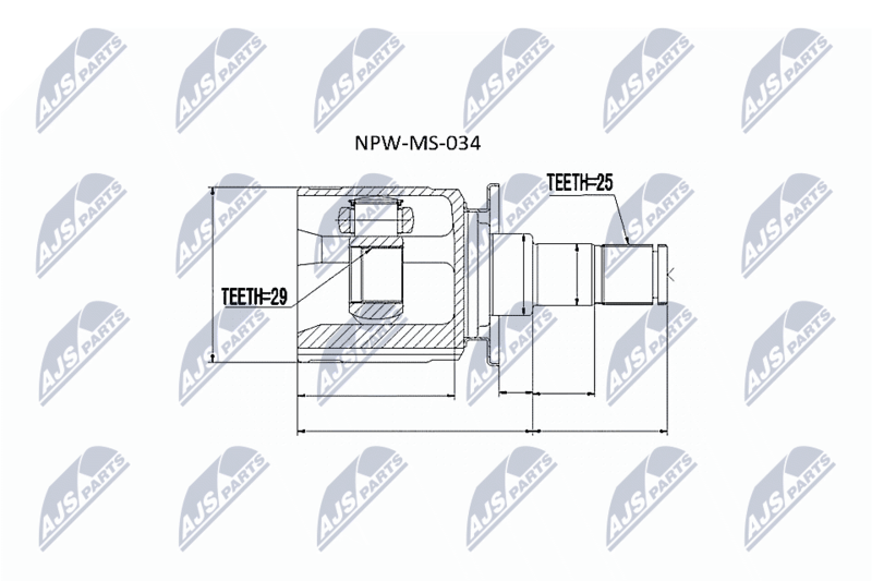 NTY NPW-MS-034 Joint Kit, drive shaft