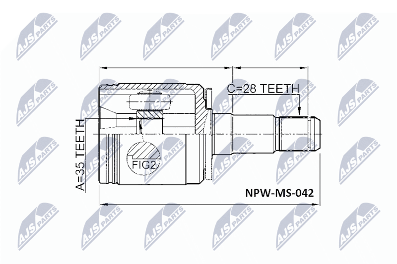 NTY NPW-MS-042 Joint Kit, drive shaft