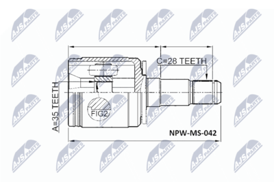 Joint Kit, drive shaft NTY NPW-MS-042