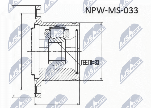 NTY NPW-MS-054 Joint Kit, drive shaft