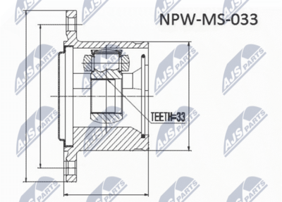 Joint Kit, drive shaft NTY NPW-MS-054