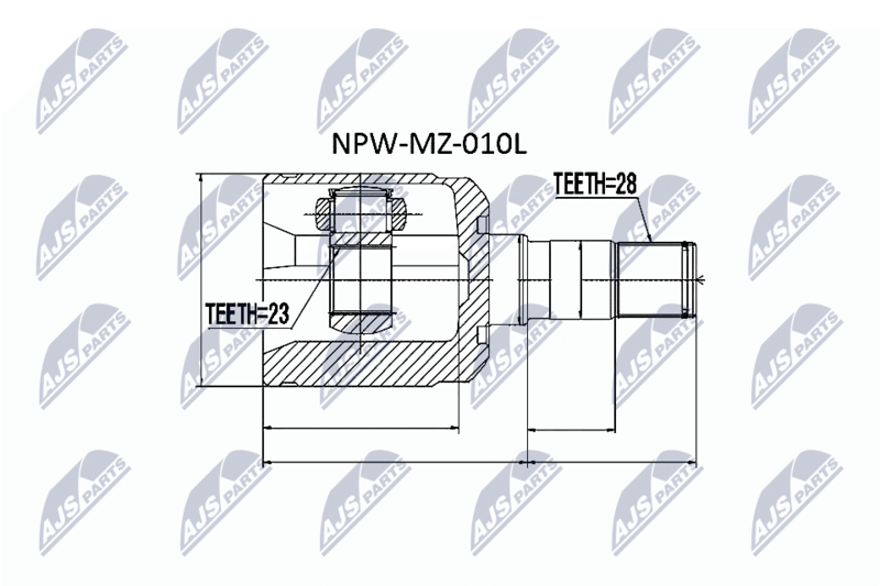 NTY NPW-MZ-010L Joint Kit, drive shaft