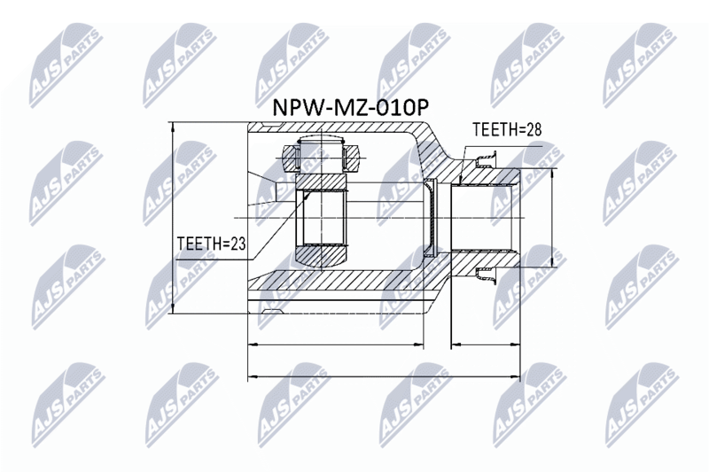 NTY NPW-MZ-010P Joint Kit, drive shaft