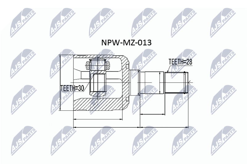 NTY NPW-MZ-013 Joint Kit, drive shaft