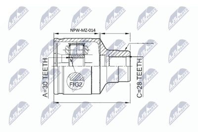 Joint Kit, drive shaft NTY NPW-MZ-014