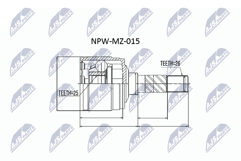 NTY NPW-MZ-015 Joint Kit, drive shaft