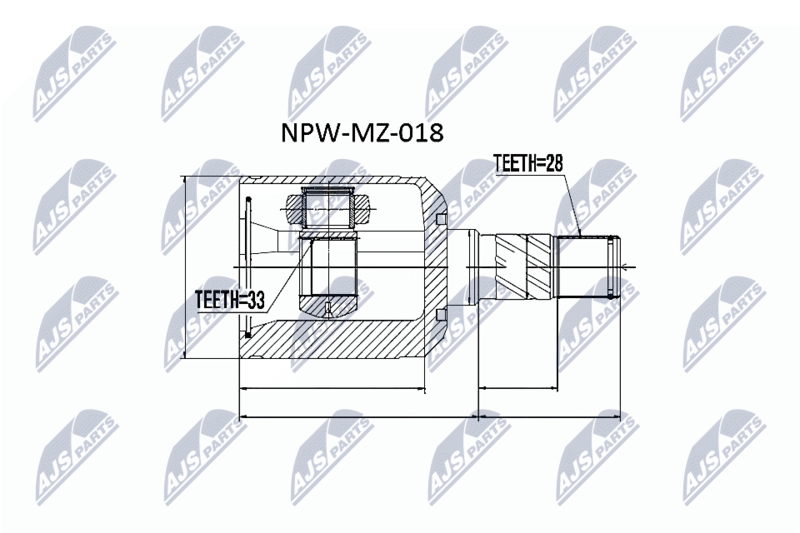 NTY NPW-MZ-018 Joint Kit, drive shaft