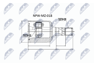 Joint Kit, drive shaft NTY NPW-MZ-018