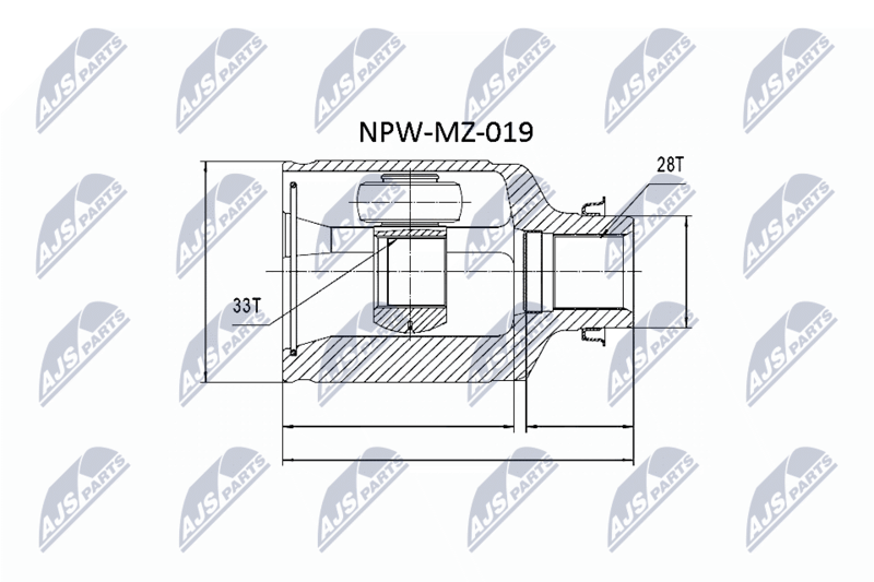 NTY NPW-MZ-019 Joint Kit, drive shaft