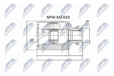 Joint Kit, drive shaft NTY NPW-MZ-019