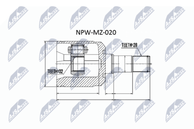 Joint Kit, drive shaft NTY NPW-MZ-020