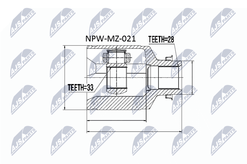 NTY NPW-MZ-021 Joint Kit, drive shaft