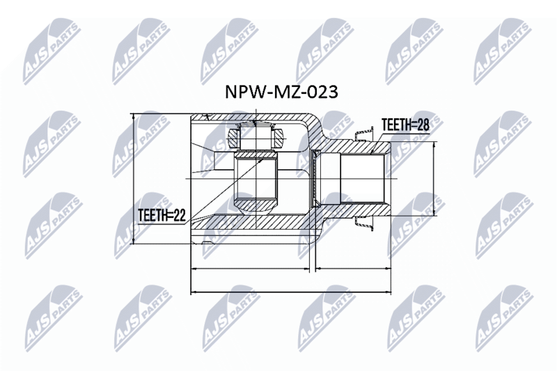 NTY NPW-MZ-023 Joint Kit, drive shaft