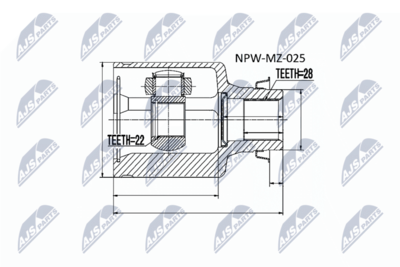 Joint Kit, drive shaft NTY NPW-MZ-025