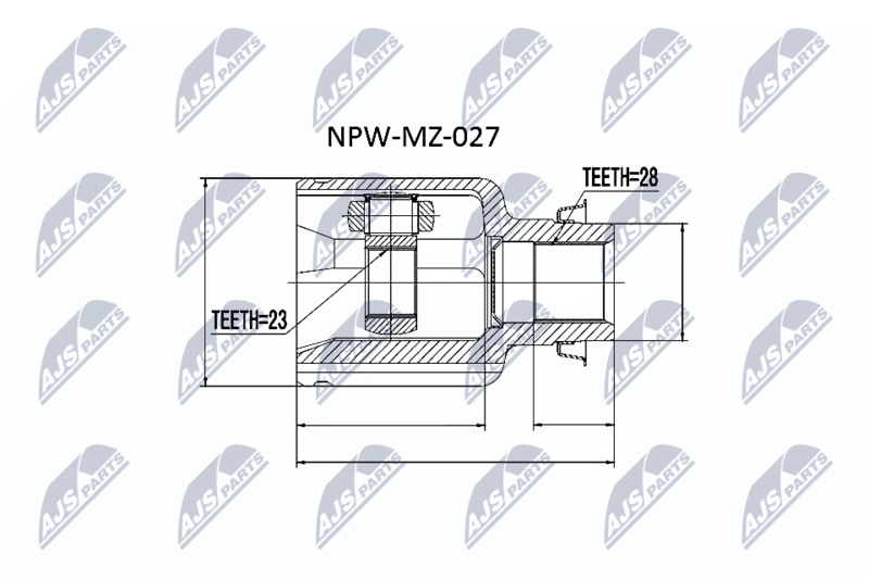 NTY NPW-MZ-027 Joint Kit, drive shaft