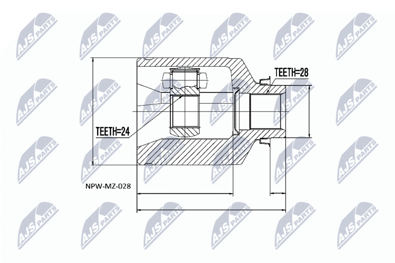 NTY NPW-MZ-028 Joint Kit, drive shaft