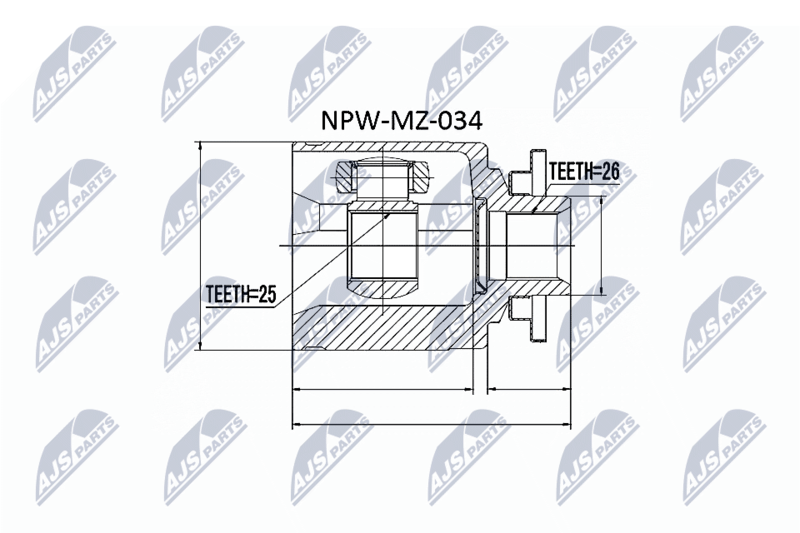 NTY NPW-MZ-034 Joint Kit, drive shaft