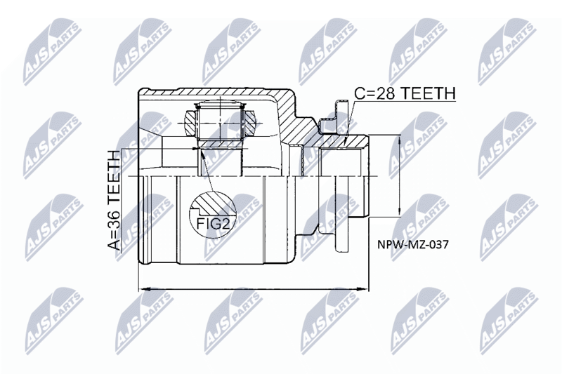 NTY NPW-MZ-037 Joint Kit, drive shaft