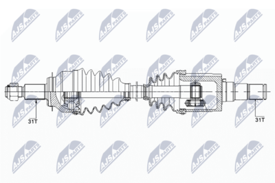 Drive Shaft NTY NPW-MZ-040