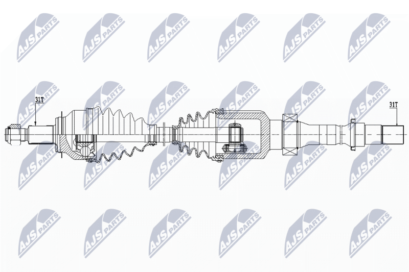 NTY NPW-MZ-058 Drive Shaft