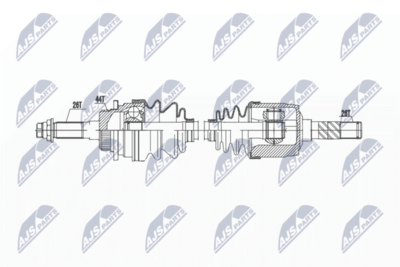 Drive Shaft NTY NPW-MZ-070