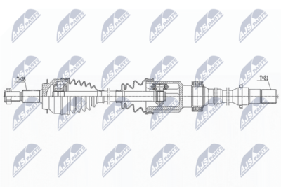 Drive Shaft NTY NPW-MZ-076