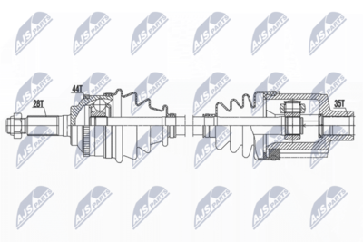 Drive Shaft NTY NPW-MZ-084