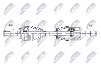 Drive Shaft NTY NPW-MZ-124