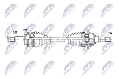 Drive Shaft NTY NPW-MZ-126
