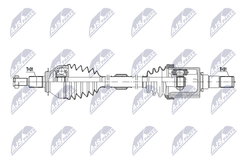 NTY NPW-MZ-128 Drive Shaft