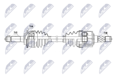 Drive Shaft NTY NPW-MZ-133