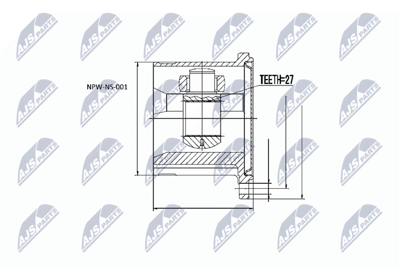 NTY NPW-NS-001 Joint Kit, drive shaft
