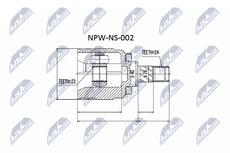 NTY NPW-NS-002 Joint Kit, drive shaft