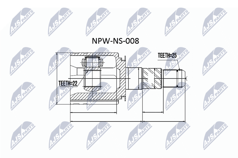 NTY NPW-NS-008 Joint Kit, drive shaft