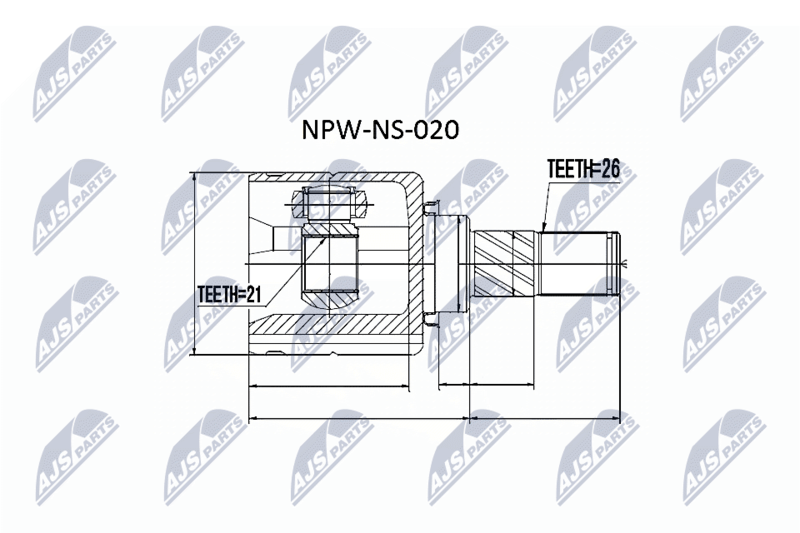 NTY NPW-NS-020 Joint Kit, drive shaft