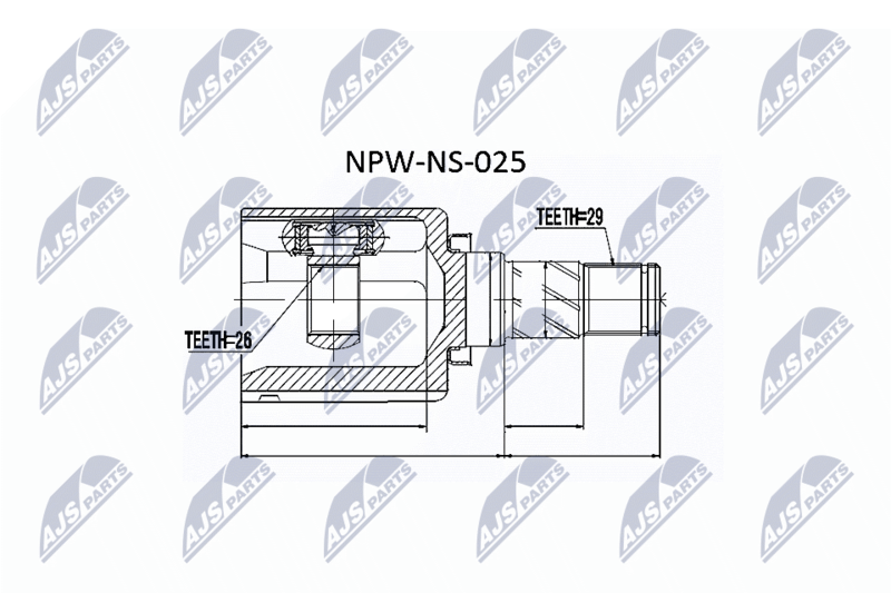 NTY NPW-NS-025 Joint Kit, drive shaft