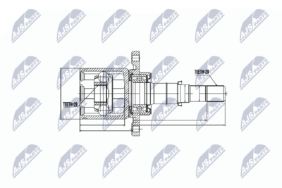 Joint Kit, drive shaft NTY NPW-NS-045