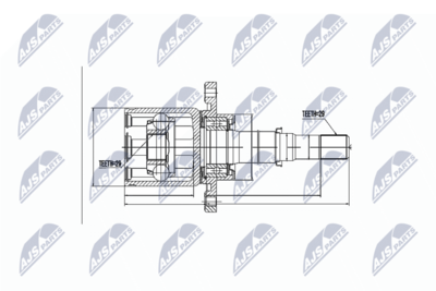 Joint Kit, drive shaft NTY NPW-NS-046