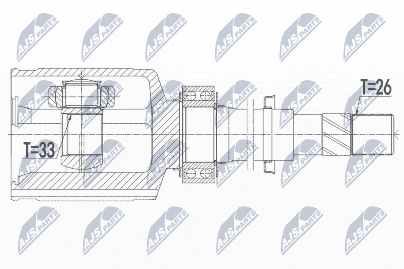 NTY NPW-NS-093 Joint Kit, drive shaft