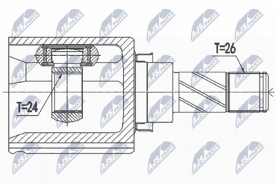 Joint Kit, drive shaft NTY NPW-NS-099