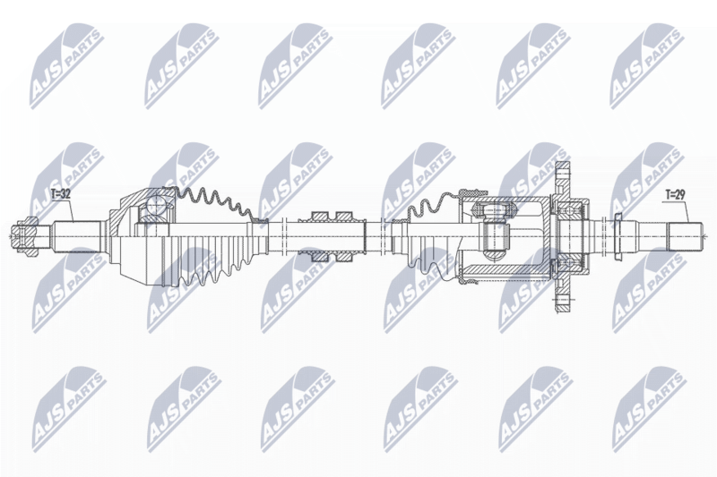 NTY NPW-NS-124 Drive Shaft