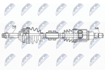 Drive Shaft NTY NPW-NS-152