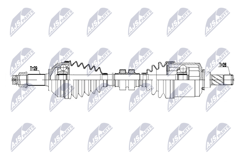 NTY NPW-NS-203 Drive Shaft