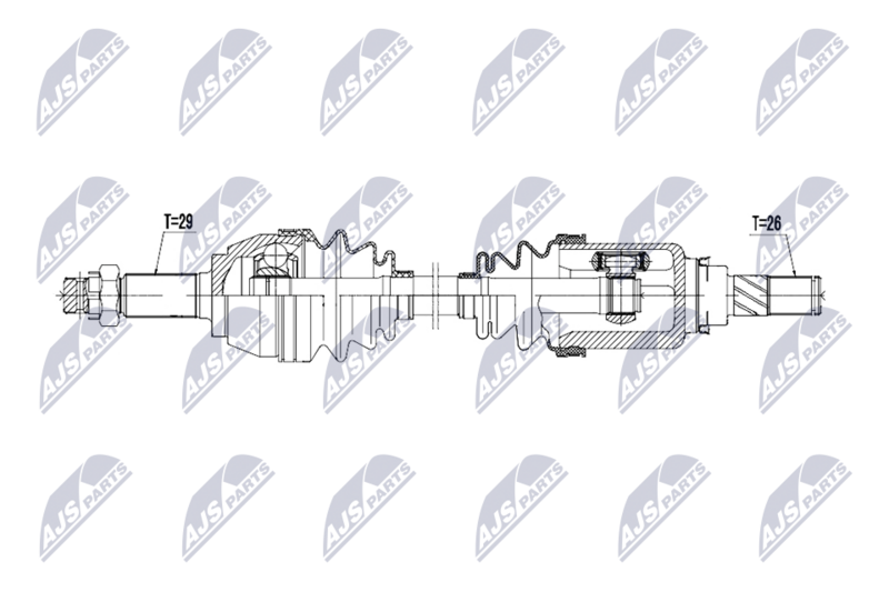 NTY NPW-NS-207 Drive Shaft