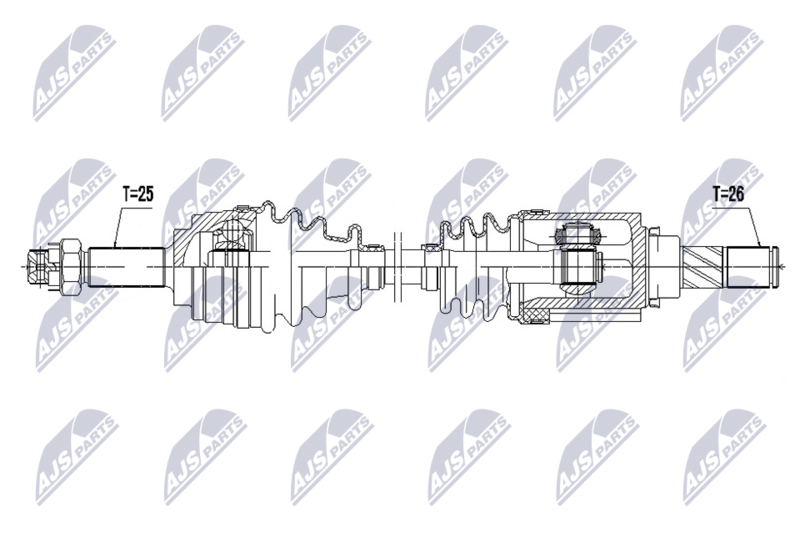 NTY NPW-NS-208 Drive Shaft